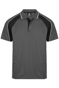 Aussie Pacific Men's Panorama Polo Shirt 1309 Slate/Black/White / S