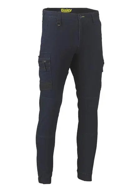 Bisley Flx And Move™ Stretch Denim Cargo Cuffed Pants BPC6335 Metro Workwear.