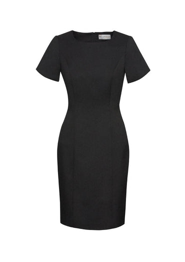Biz Corporates Women's Short Sleeve Shift Dress 30112 Metro Workwear.