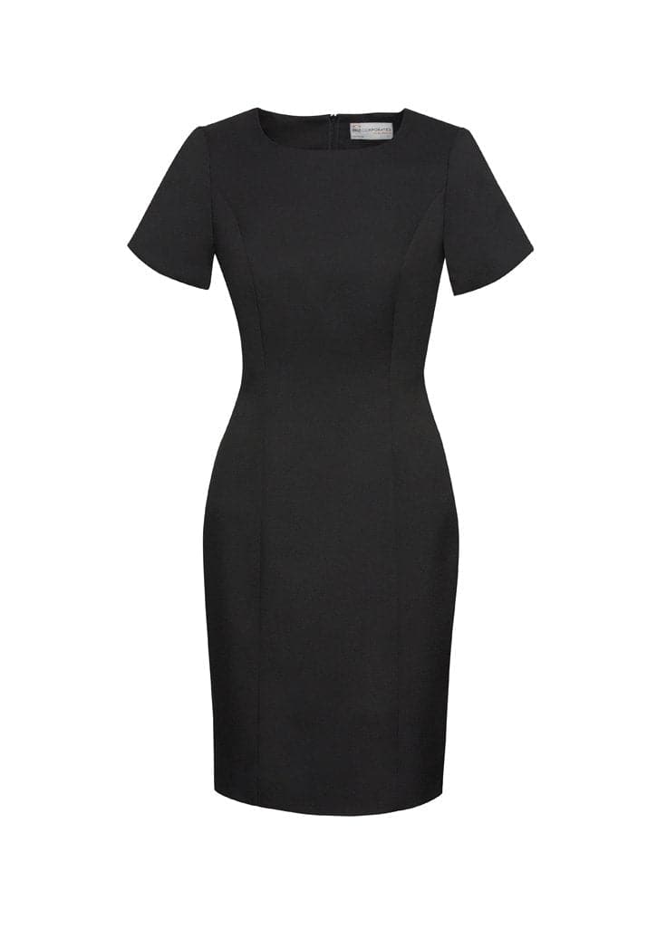 Biz Corporates Women's Short Sleeve Shift Dress 30112 Metro Workwear.