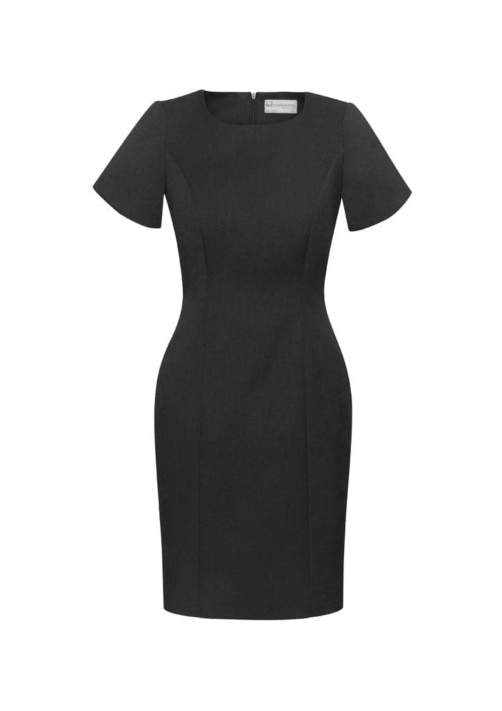 Biz Corporates Women's Short Sleeve Shift Dress 30112 Metro Workwear.