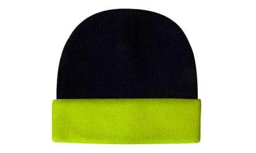 Headwear Acrylic Hi-vis Turn-up Beanie X12 - 3027 Metro Workwear.