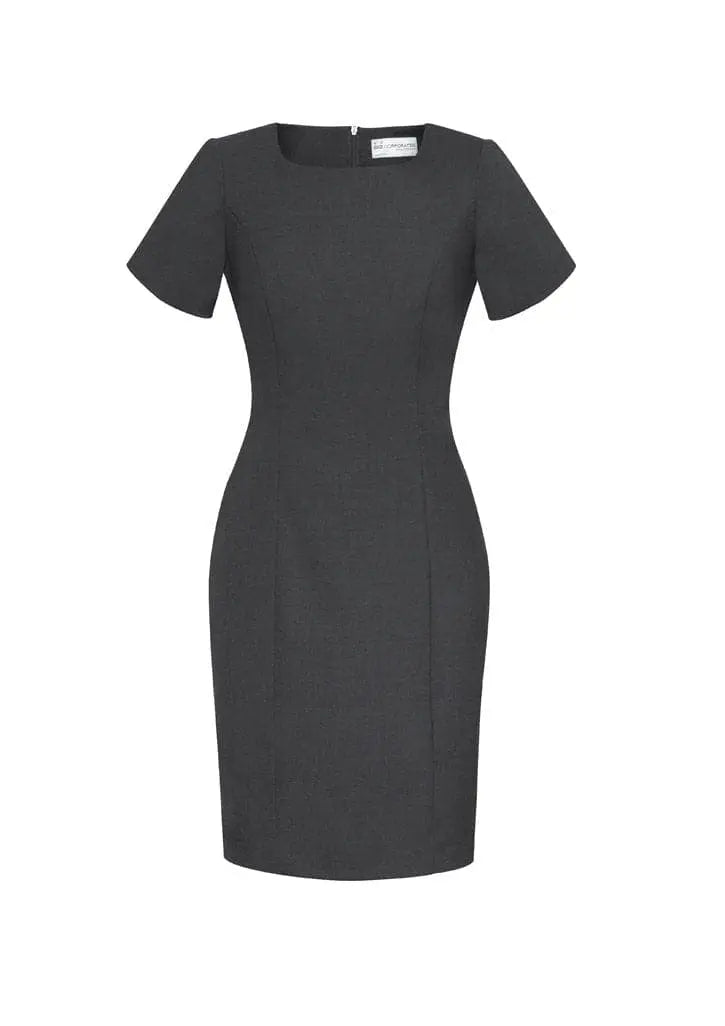 Biz Corporates Women's Short Sleeve Shift Dress 34012 Metro Workwear.