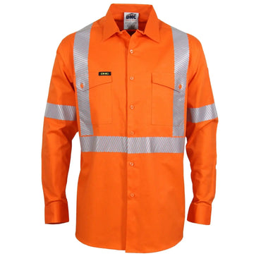 DNC Long Sleeve Hi Vis Segment Taped X Back Shirt - 3646