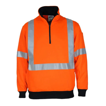 DNC Hi-vis 1/2 Zip X-Back Fleecy Jumper 3933