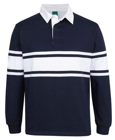 Jb's 3 Stripe Yarn Dyed Rugby Polo Shirt 3RY3