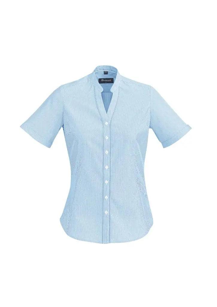 Biz Corporates Bordeaux Womens Short Sleeve Shirt 40112 Metro Workwear.