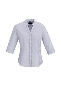 Biz Corporates Bordeaux Womens 3/4 Sleeve Shirt 40114 Metro Workwear.