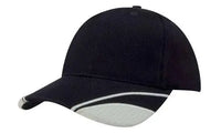 Headwear Cap W/peak Mesh Inserts X12 - 4058 in Black/White