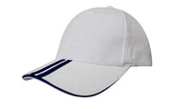 Headwear Bhc 2 Stripe Peak & Sandwich Cap X12 - 4074 Metro Workwear.