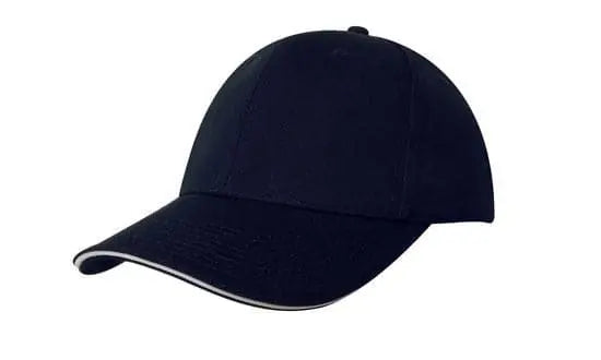 Headwear Chino Twill Cap W/sandwcih  X12 - 4080 Metro Workwear.