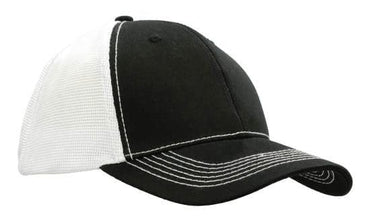 Headwear Chino Twill W/hi-tech Mesh Cap  X12 - 4123 Metro Workwear.