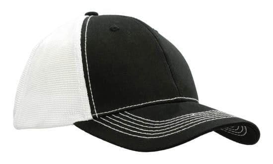 Headwear Chino Twill W/hi-tech Mesh Cap  X12 - 4123 Metro Workwear.