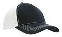 Headwear Chino Twill W/hi-tech Mesh Cap  X12 - 4123 Metro Workwear.