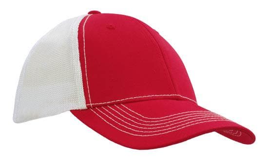 Headwear Chino Twill W/hi-tech Mesh Cap  X12 - 4123 Metro Workwear.