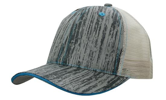 Headwear Woodprint Poly Twill Mesh Cap X12 - 4143 Metro Workwear.
