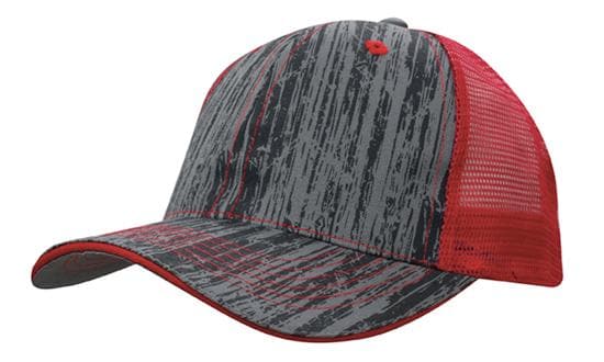 Headwear Woodprint Poly Twill Mesh Cap X12 - 4144 Metro Workwear.