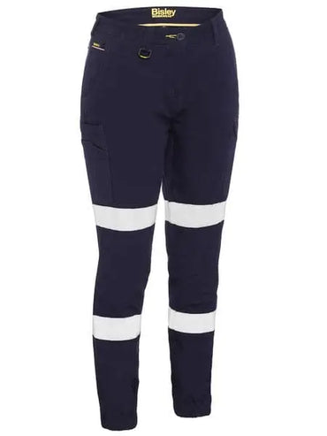 Bisley Women's Taped Cotton Cargo Cuffed Pants BPL6028T Metro Workwear.