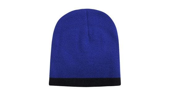 Headwear Acrylic Two Tone Roll Down Beanie X12 - 4188 Metro Workwear.