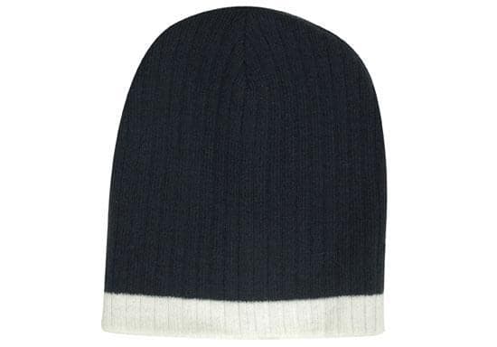 Headwear Two Tone Cable Knit Beanie X12 Metro Workwear.