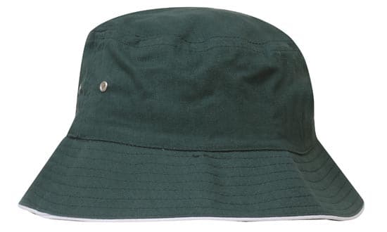 Headwear Bucket Hat With Sandwich Trim Brushed Heavy Sports Twill  *no Sandwich* X12 Metro Workwear.