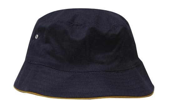 Headwear Bucket Hat With Sandwich Trim Brushed Heavy Sports Twill  *no Sandwich* X12 Metro Workwear.