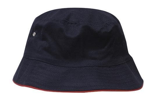 Headwear Bucket Hat With Sandwich Trim Brushed Heavy Sports Twill  *no Sandwich* X12 Metro Workwear.