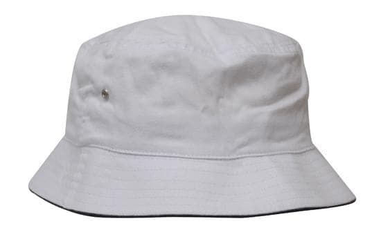 Headwear Bucket Hat With Sandwich Trim Brushed Heavy Sports Twill  *no Sandwich* X12 - Metro Workwear