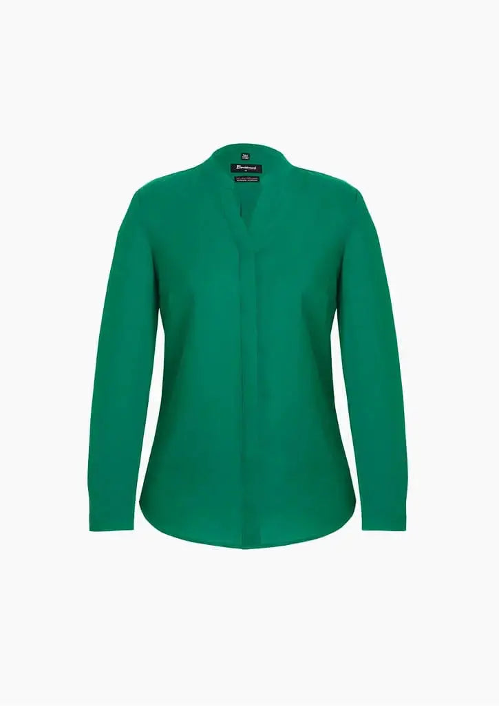 Biz Corporates Juliette Womens Plain Blouse 44210 Corporate Wear Biz Corporates 4 Lorikeet Green 