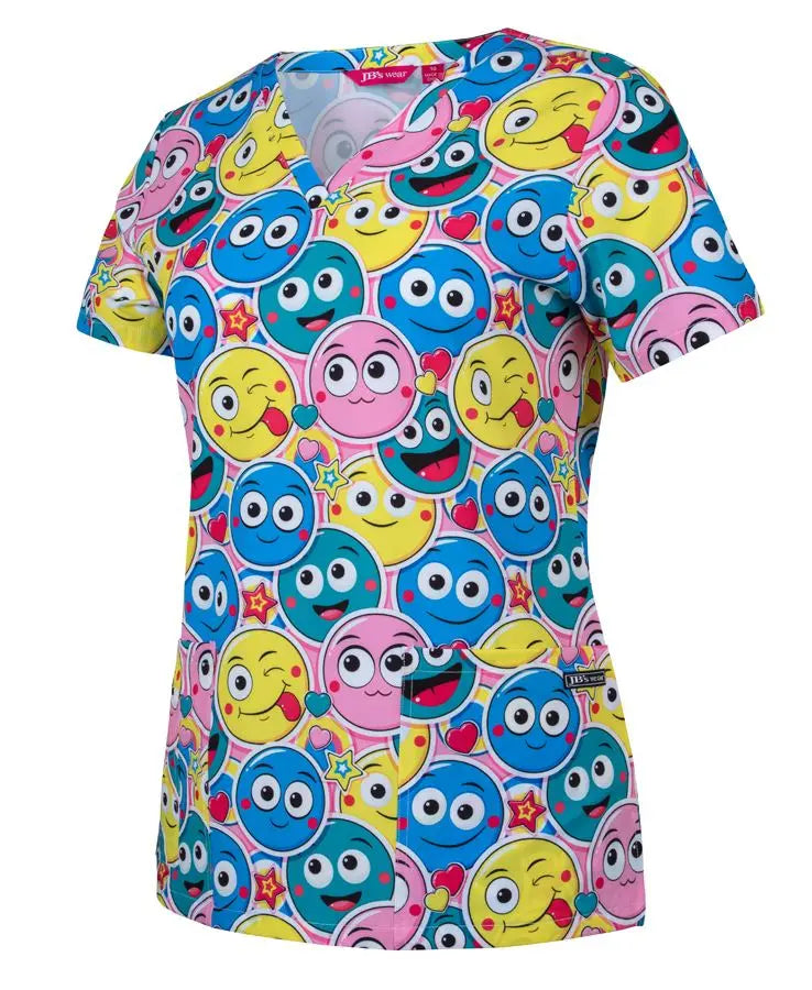 Jb's Wear Women's Printed Scrub Top 4STP1 