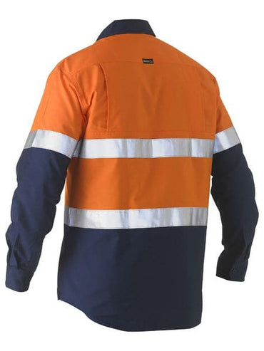 Taped Two Tone Hi Vis Recycled Drill Shirt BS6996T Metro Workwear.