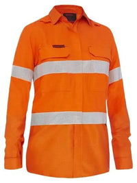 Bisley Apex 185 Women's Taped Hi Vis FR Vented Shirt BL8439T
