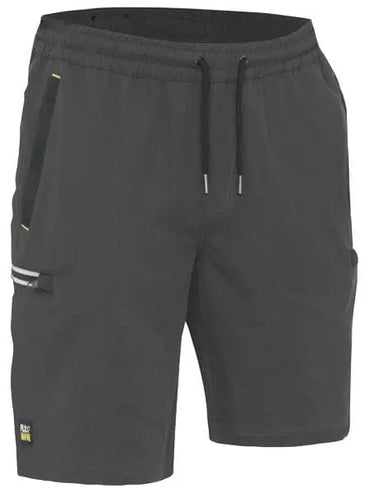 Bisley Flex & Move 4 Way Stretch Elastic Waist Cargo Shorts BSHC1333 Metro Workwear.