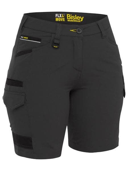 Bisley Women's Flex & Move 4 Way Stretch Cargo Shorts BSHL1332 Metro Workwear.