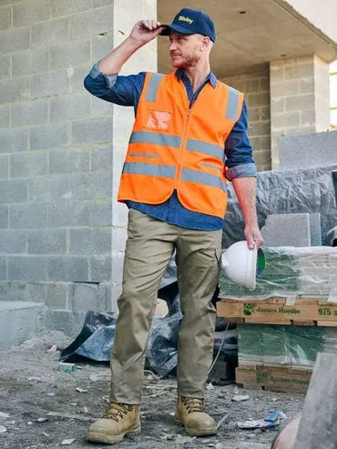 Bisley Stretch Cotton Elastic Waist Cargo Work Pants BPC6029 Metro Workwear.