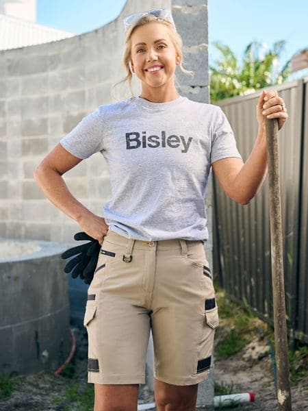 Bisley Women's Flex & Move 4 Way Stretch Cargo Shorts BSHL1332 Metro Workwear.