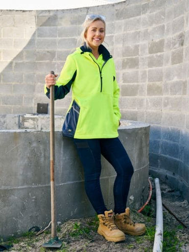Bisley Women's Hi Vis Water Repellent Fleece Hoodie BKL6571 Metro Workwear.