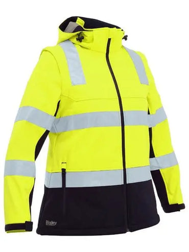 Bisley Taped Women's Hi Vis 3 in 1 Softshell Jacket BJL6078T Metro Workwear.