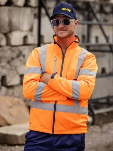 Bisley X Taped Hi Vis Softshell Jacket BJ6059XT Metro Workwear.