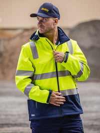 Bisley Taped Two Toned Hi Vis 3 in 1 Softshell Jacket BJ6078T Metro Workwear.