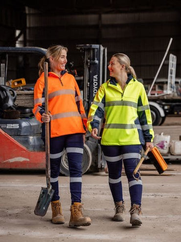 Bisley Taped Women's Hi Vis Water Repellent Fleece Hoodie BKL6571T Metro Workwear.