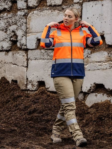 Bisley Taped Women's Hi Vis 3 in 1 Softshell Jacket BJL6078T Metro Workwear.