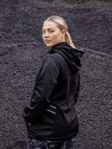 Bisley Women's Liquid Repellent Fleece Hoodie BKL6574 Metro Workwear.