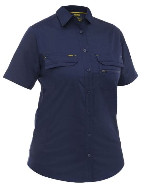 Bisley Women's X Airflow Stretch Ripstop Work Shirt BL1490 Metro Workwear.