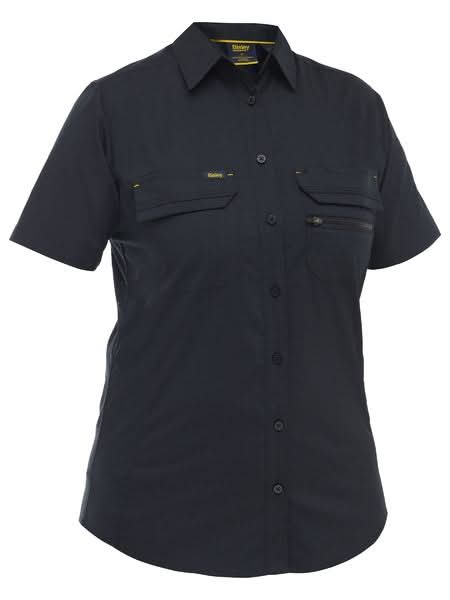 Bisley Women's X Airflow Stretch Ripstop Work Shirt BL1490 Metro Workwear.