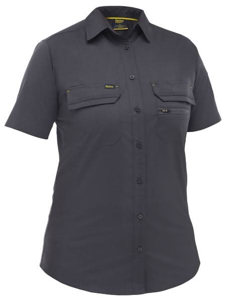 Bisley Women's X Airflow Stretch Ripstop Work Shirt BL1490 Metro Workwear.