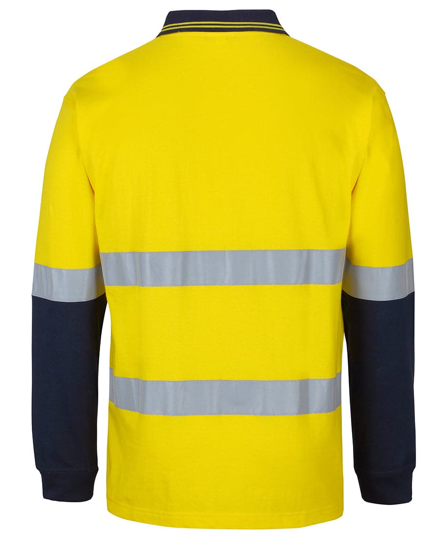 Hi Vis (D+n) L/s Cotton Polo 6DCPL Metro Workwear.