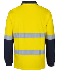 Hi Vis (D+n) L/s Cotton Polo 6DCPL Metro Workwear.