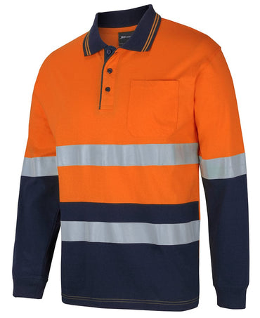 Hi Vis (D+n) L/s Cotton Polo 6DCPL Metro Workwear.