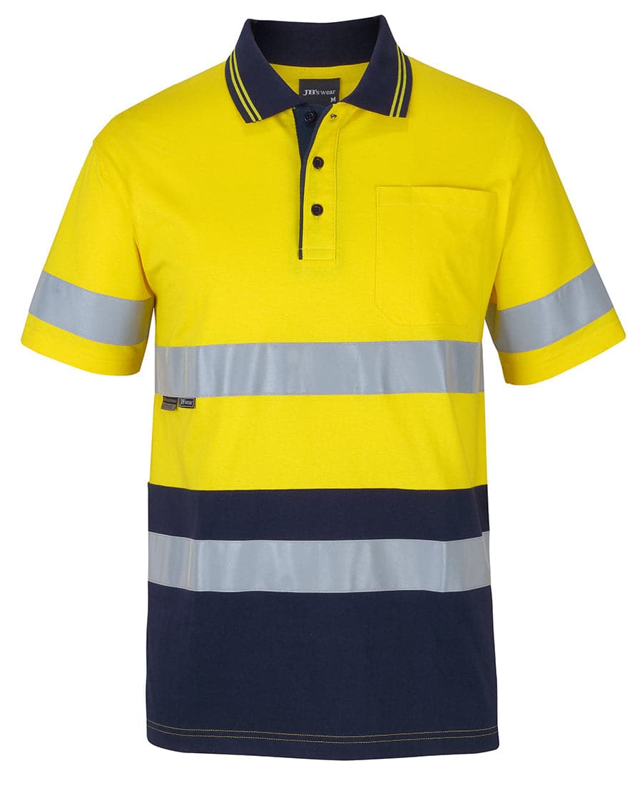 Hi Vis (D+n) S/s Cotton Polo 6DCPS Metro Workwear.